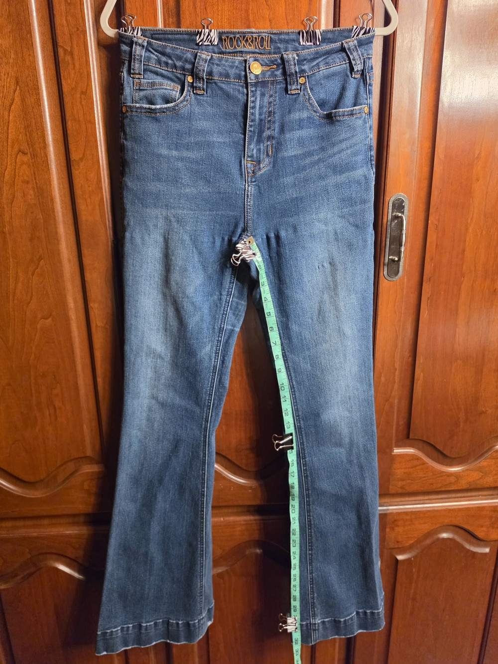 Rock & Roll Cowgirl Dark Blue Flare Jeans